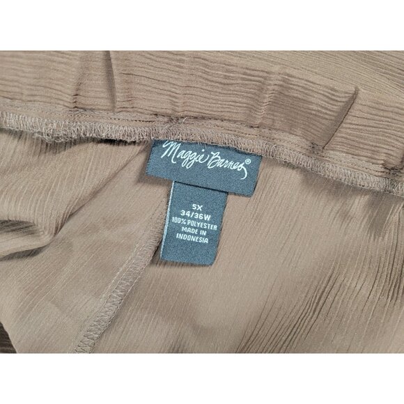 Maggie Barnes Womens Pants 5X Plus Cropped Pull On Brown Comfy BRO33E - Picture 7 of 8